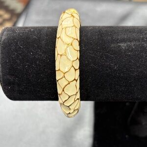 Kenneth Jay Lane Cream and Gold Bracelet
